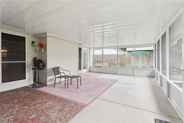 view of sunroom / solarium