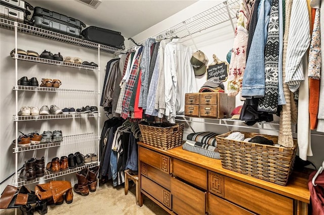 1229 Hampton Ct, Slidell, LA 70460 - spacious closet with carpet floors and visible vents
