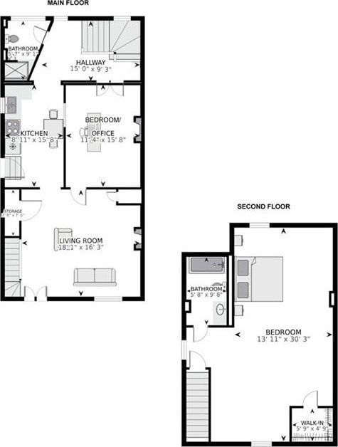 1201 Decatur St Unit D, New Orleans, LA 70116 - floor plan / room layout