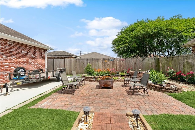 view of patio / terrace with a fenced backyard