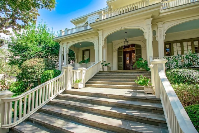 1711 Palmer Ave, New Orleans, LA 70118 - entrance to property with a porch and a balcony