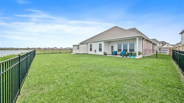 5520 Wake Reserve Rd, Slidell, LA 70461 - rear view of property with a yard, a patio, and a fenced backyard