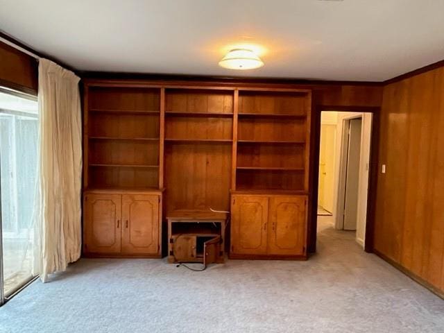 1736 11th St, Slidell, LA 70458 - unfurnished office with light colored carpet and wooden walls