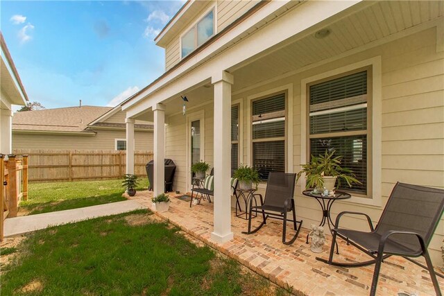 2329 Bradbury Pl, Covington, LA 70433 - view of patio / terrace featuring fence