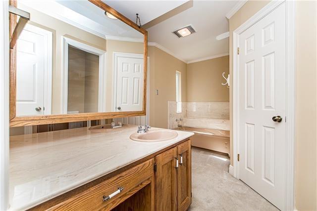 bathroom with crown molding and vanity