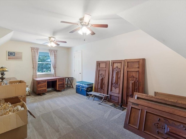 8063 Winners Cir, Mandeville, LA 70448 - living area with light carpet and a ceiling fan