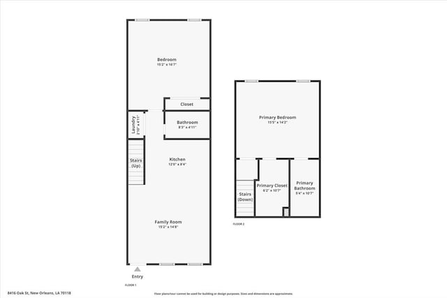 8416 Oak St Unit G, New Orleans, LA 70118 - floor plan / room layout