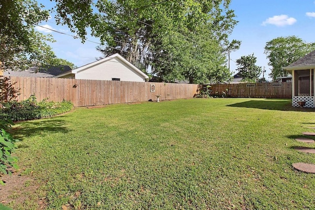 18 Landsdowne Ln, Destrehan, LA 70047 - view of yard featuring a fenced backyard
