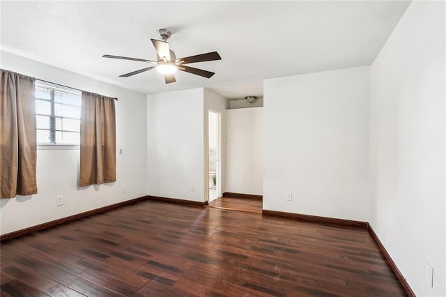 2140 Carol Sue Ave, Terrytown, LA 70056 - unfurnished room with ceiling fan, hardwood / wood-style flooring, and baseboards