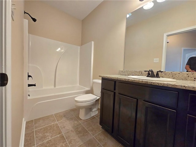 1012 Berkshire Dr, Pearl River, LA 70452 - full bath featuring tile patterned floors, toilet, shower / tub combination, and vanity