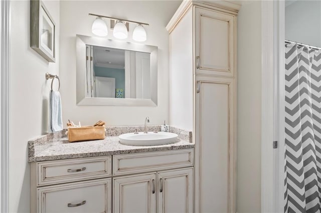 274 W Longview Ct, Madisonville, LA 70447 - full bathroom featuring vanity and crown molding