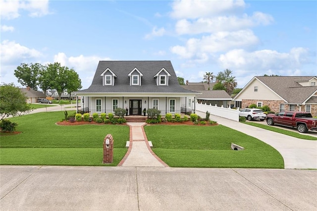 201 Laurel Ct, Luling, LA 70070 - view of front facade featuring driveway, covered porch, and a front lawn