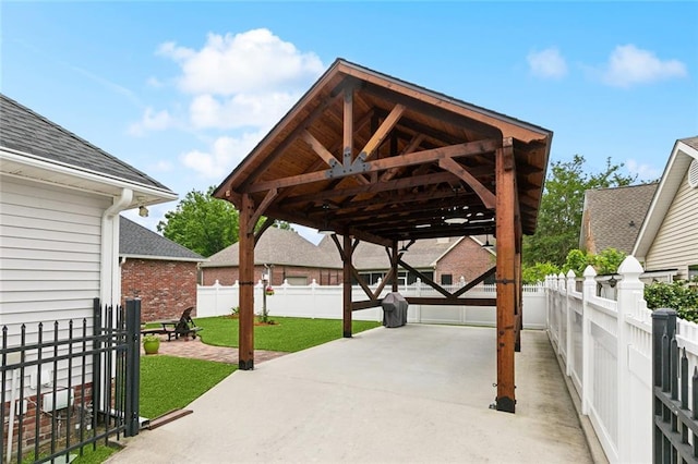 201 Laurel Ct, Luling, LA 70070 - view of patio / terrace featuring fence and a gazebo