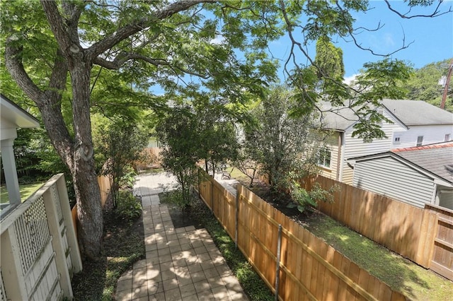 exterior space featuring fence private yard
