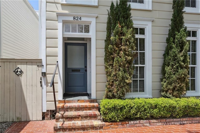 view of doorway to property