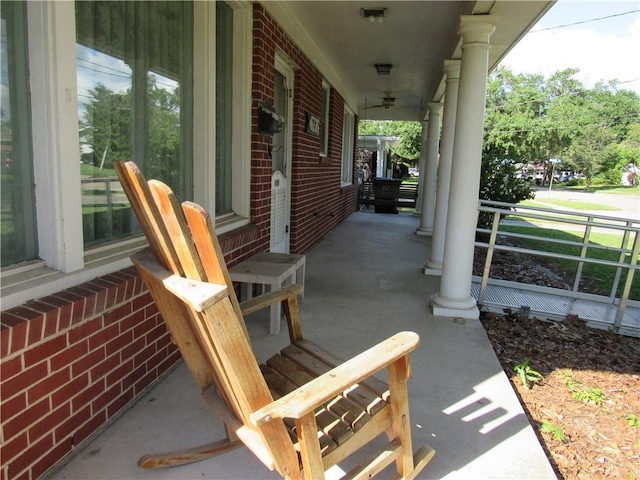 6735 W Magnolia Blvd, Harahan, LA 70123 - view of patio featuring covered porch