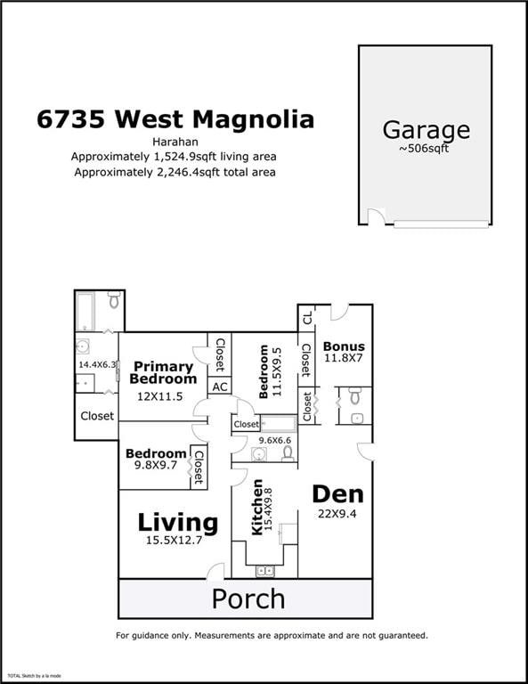 6735 W Magnolia Blvd, Harahan, LA 70123 - view of layout