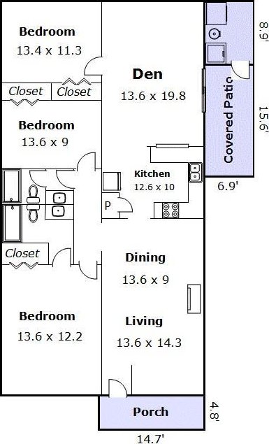 2751 Washington Ave, Slidell, LA 70458 - room layout