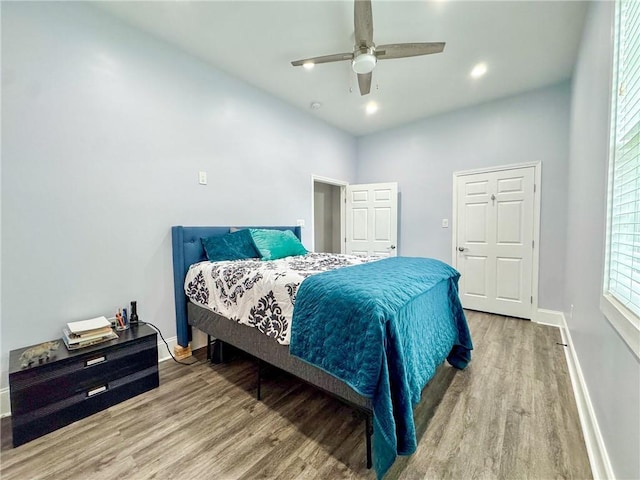 4132 Martin Luther King Jr Blvd, New Orleans, LA 70125 - bedroom with baseboards, recessed lighting, and wood finished floors