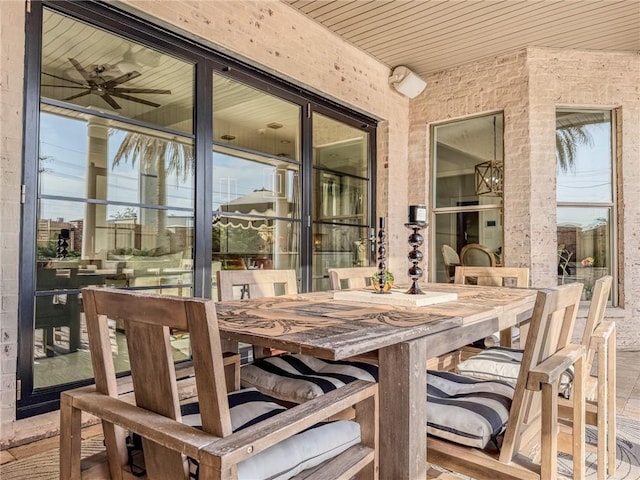 exterior space with outdoor dining area