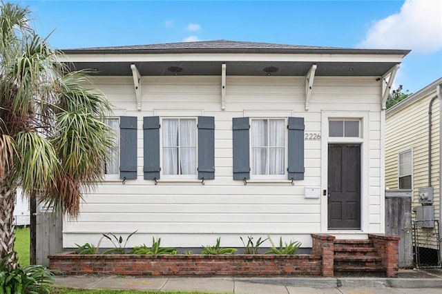 exterior space with entry steps