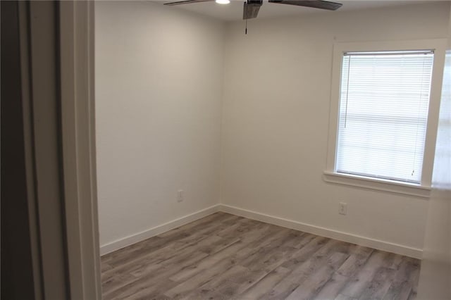 3024 Hero Dr, Gretna, LA 70053 - empty room with ceiling fan, wood finished floors, and baseboards