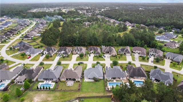 drone / aerial view featuring a residential view