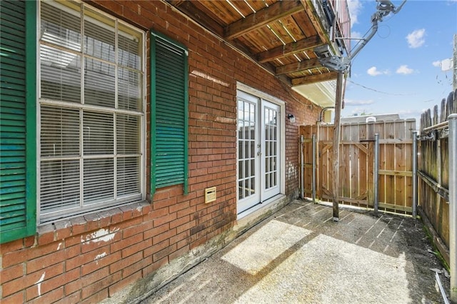 2805 Kingman St, Metairie, LA 70006 - view of patio / terrace with french doors