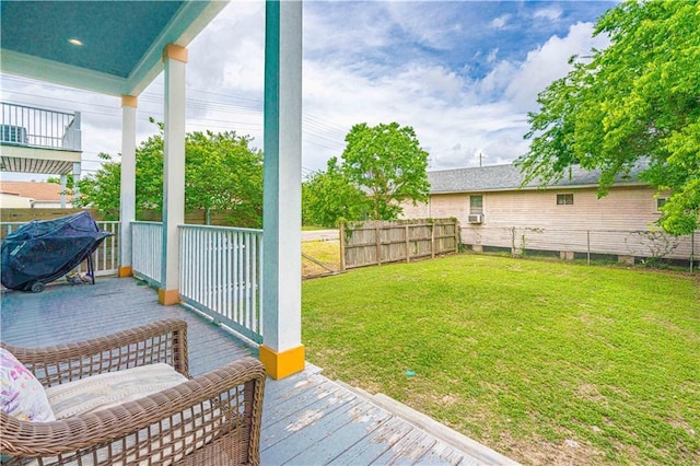 1379 Saint Anthony St, New Orleans, LA 70116 - view of yard featuring fence and covered porch