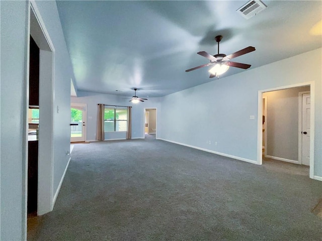 11601 Mary Lee Dr, Denham Springs, LA 70726 - carpeted spare room featuring a ceiling fan, baseboards, and visible vents