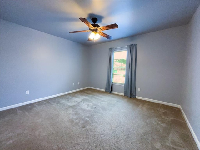 11601 Mary Lee Dr, Denham Springs, LA 70726 - carpeted spare room with baseboards and a ceiling fan