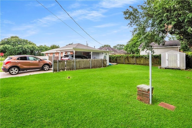 620 Maryland Ave, Metairie, LA 70003 - view of yard with a storage shed, an outdoor structure, and fence