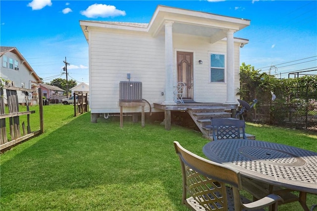 2608 Republic St, New Orleans, LA 70119 - rear view of property featuring central air condition unit