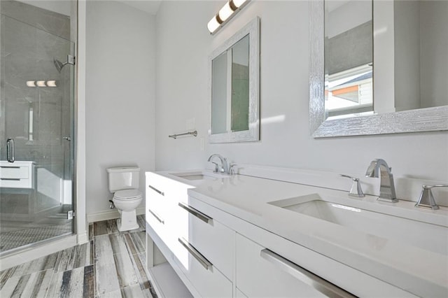 2430 Clara St, New Orleans, LA 70113 - bathroom with double vanity and a shower stall
