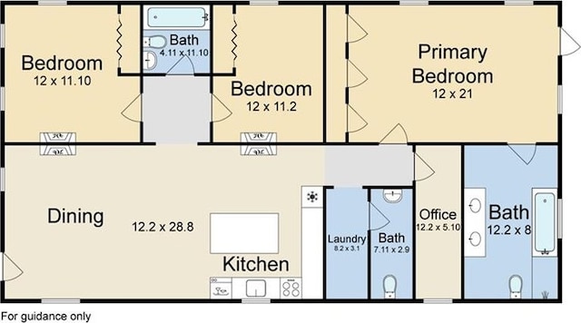 2430 Clara St, New Orleans, LA 70113 - view of floor plan / room layout