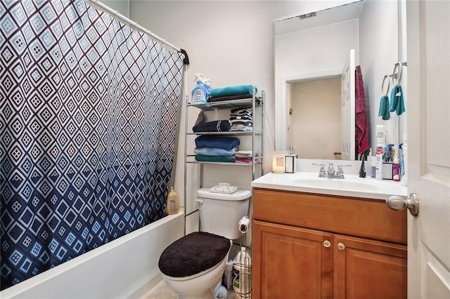 1209 Tallow Tree Ln, Harvey, LA 70058 - bathroom featuring vanity, toilet, and shower / tub combo