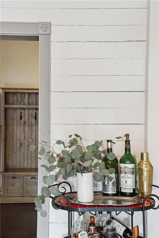 bar featuring wood finished floors