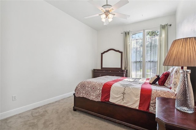 864 Sweet Bay Dr, Mandeville, LA 70448 - carpeted bedroom with baseboards and ceiling fan