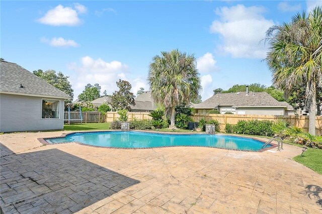 864 Sweet Bay Dr, Mandeville, LA 70448 - view of pool with a patio and a fenced backyard