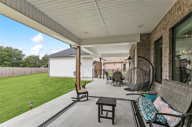 view of patio / terrace featuring a fenced backyard