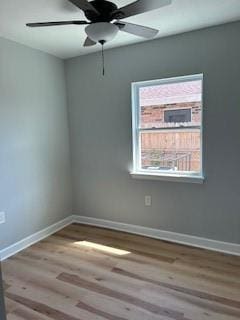 340 Azalea Dr, Waggaman, LA 70094 - unfurnished room with wood finished floors, baseboards, and ceiling fan