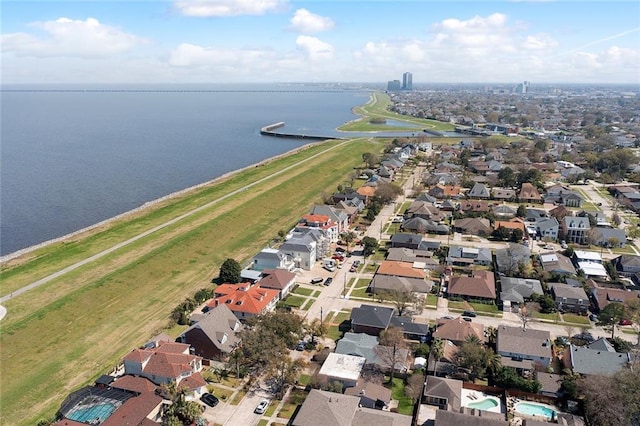 4524 Folse Dr, Metairie, LA 70006 - birds eye view of property featuring a residential view and a water view