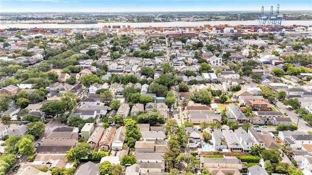 aerial view with a residential view