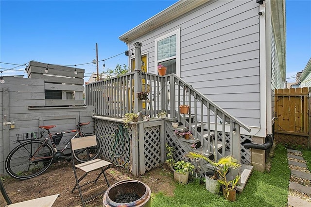 exterior space with fence