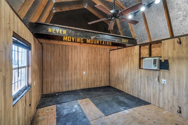 storage featuring a ceiling fan