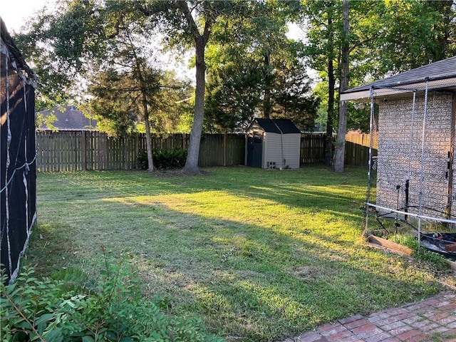 3837 Coventry St, Slidell, LA 70458 - fenced backyard with a storage unit