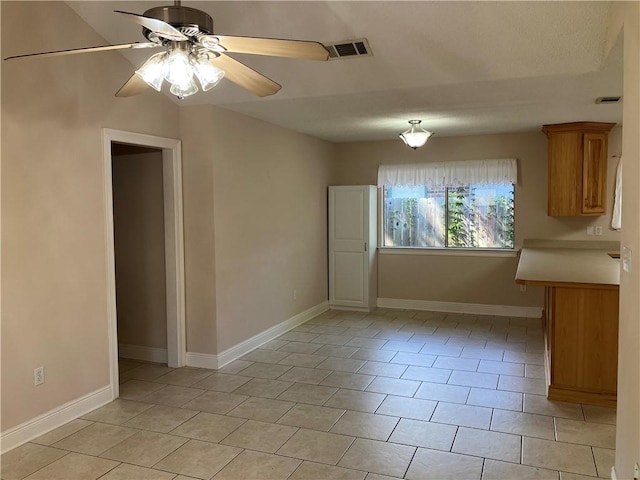 3837 Coventry St, Slidell, LA 70458 - unfurnished dining area with ceiling fan and light tile patterned flooring