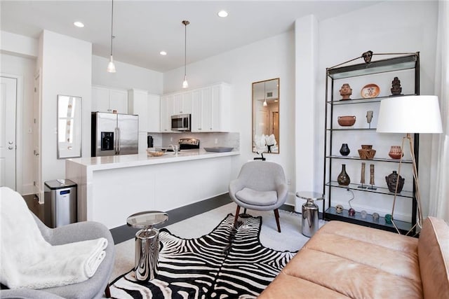 1201 Canal St Unit 416, New Orleans, LA 70112 - living room with recessed lighting