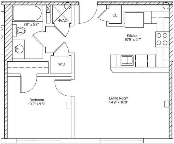 1201 Canal St Unit 416, New Orleans, LA 70112 - view of layout