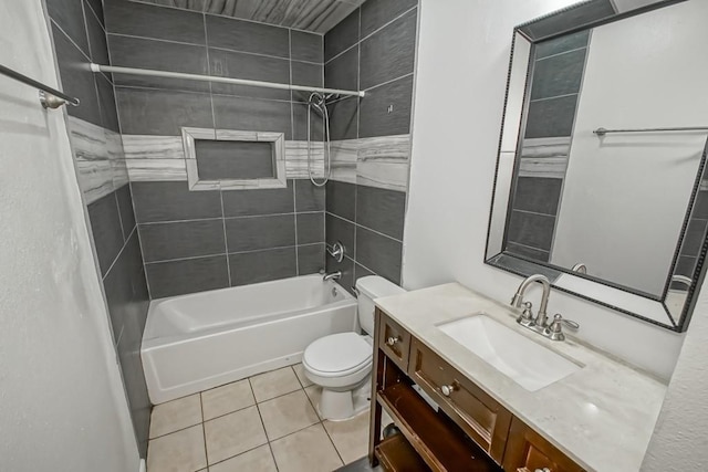 2441 Chartres St, New Orleans, LA 70117 - full bath featuring vanity, tile patterned floors, bathtub / shower combination, and toilet